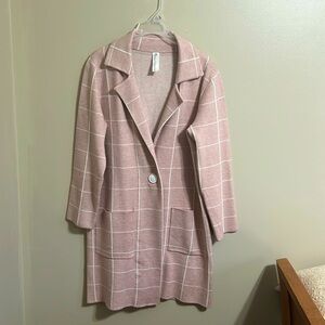 ⚡️ Heathmoor Pink and White Windowpane Jacket
